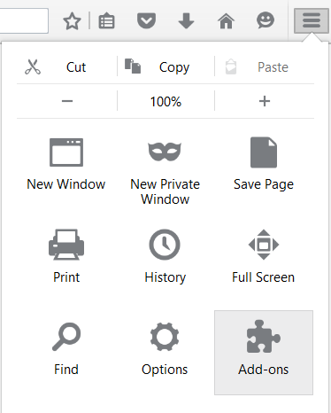 image of firefox uninstall menu